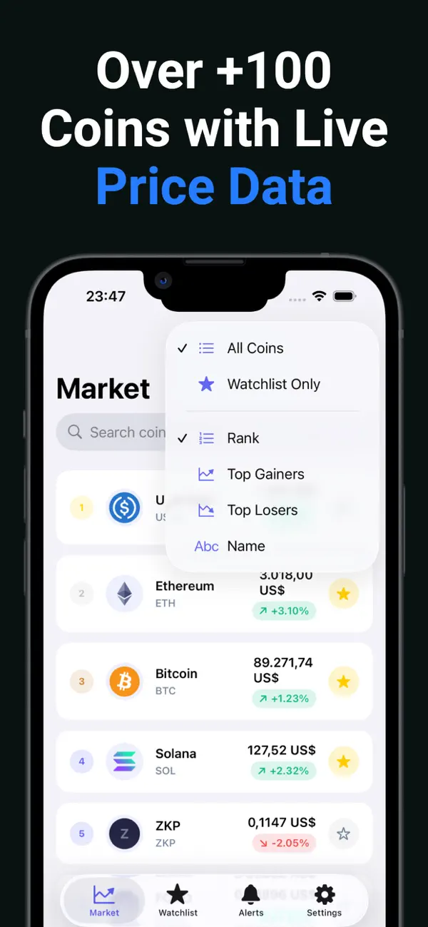 Crypto Alerts Screenshot 1
