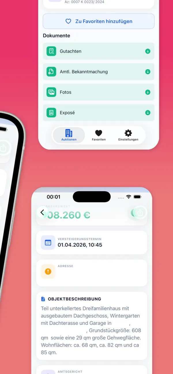ZVG Zwangsversteigerung Screenshot 2
